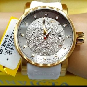 FIRM PRICE-NEW INVICTA Automatic dragon/samurai men's watch